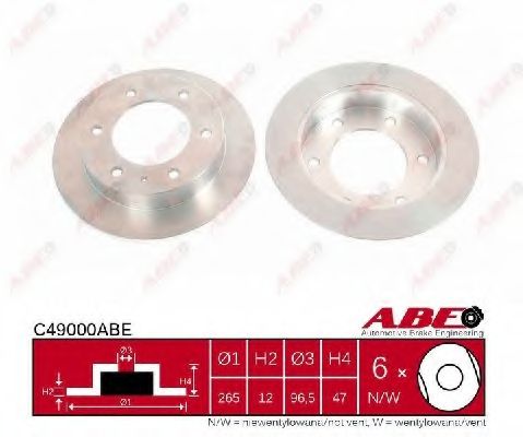 ABE - C49000ABE - Тормозной диск (Тормозная система)