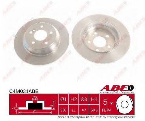 ABE - C4M031ABE - Тормозной диск (Тормозная система)