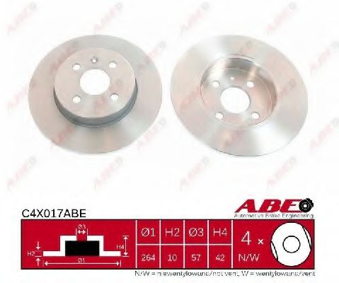ABE - C4X017ABE - Тормозной диск (Тормозная система)