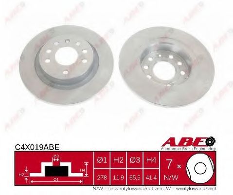 ABE - C4X019ABE - Тормозной диск (Тормозная система)