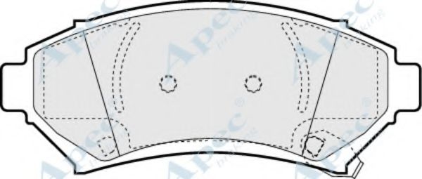 APEC BRAKING - PAD1002 - Комплект тормозных колодок, дисковый тормоз (Тормозная система)