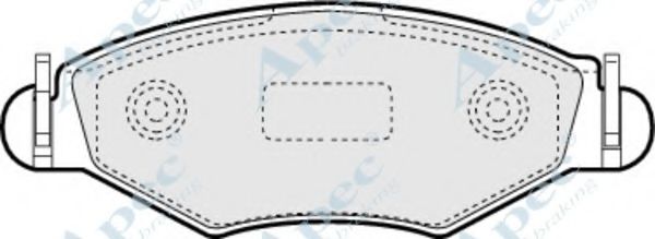 APEC BRAKING - PAD1213 - Комплект тормозных колодок, дисковый тормоз (Тормозная система)