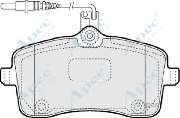 APEC BRAKING - PAD1417 - Комплект тормозных колодок, дисковый тормоз (Тормозная система)