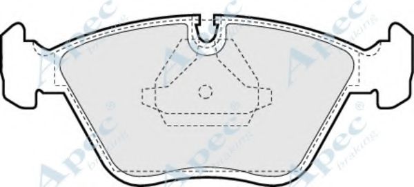 APEC BRAKING - PAD596 - Комплект тормозных колодок, дисковый тормоз (Тормозная система)