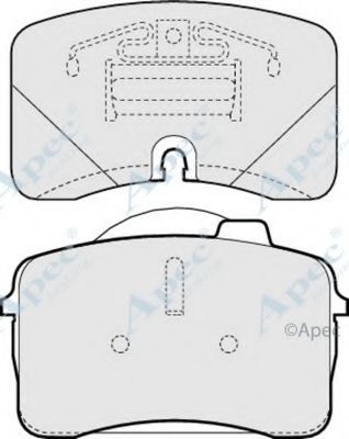 APEC BRAKING - PAD681 - Комплект тормозных колодок, дисковый тормоз (Тормозная система)