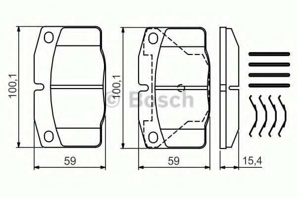 BOSCH - 0 986 469 390 - Комплект тормозных колодок, дисковый тормоз (Тормозная система)