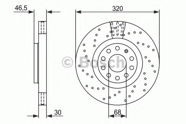 BOSCH - 0 986 479 258 - Тормозной диск (Тормозная система)