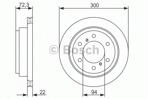 BOSCH - 0 986 479 373 - Тормозной диск (Тормозная система)