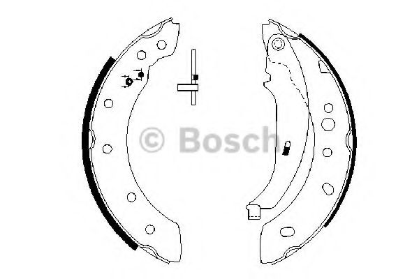 BOSCH - 0 986 487 672 - Комплект тормозных колодок (Тормозная система)