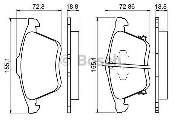 BOSCH - 0 986 494 149 - Комплект тормозных колодок, дисковый тормоз (Тормозная система)