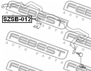 FEBEST - SZSB-012 - Опора, стабилизатор (Подвеска колеса)