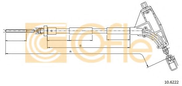 COFLE - 10.6222 - Трос, стояночная тормозная система (Тормозная система)