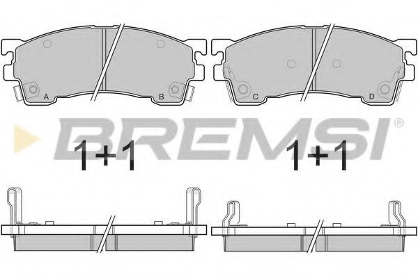 BREMSI - BP2622 - Комплект тормозных колодок, дисковый тормоз (Тормозная система)