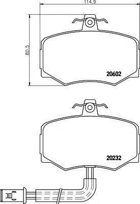 TEXTAR - 2023201 - Комплект тормозных колодок, дисковый тормоз (Тормозная система)