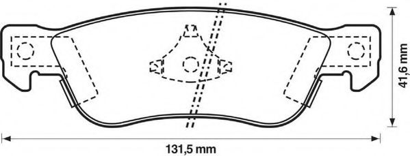 JURID - 572322J - Комплект тормозных колодок, дисковый тормоз (Тормозная система)