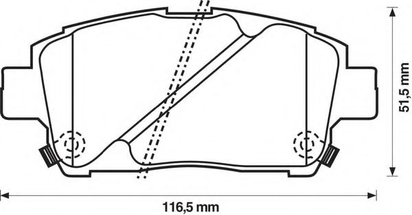 BENDIX - 572405B - Комплект тормозных колодок, дисковый тормоз