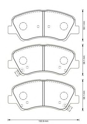 BENDIX - 573368B - Комплект тормозных колодок, дисковый тормоз