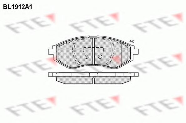 FTE - BL1912A1 - Комплект тормозных колодок, дисковый тормоз (Тормозная система)