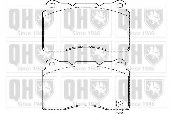 QUINTON HAZELL - BP1486 - Комплект тормозных колодок, дисковый тормоз (Тормозная система)