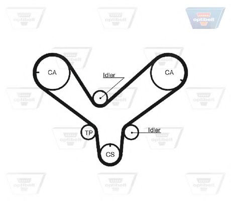 OPTIBELT - ZRK 1228 - Ремень ГРМ (Ременный привод)