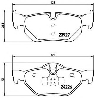 BREMBO - P 06 038 - Комплект тормозных колодок, дисковый тормоз (Тормозная система)