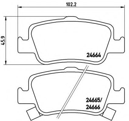 BREMBO - P 83 080 - Комплект тормозных колодок, дисковый тормоз (Тормозная система)