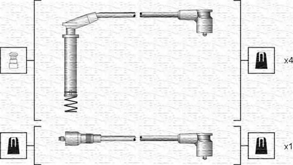 MAGNETI MARELLI - 941318111154 - Комплект проводов зажигания (Система зажигания)