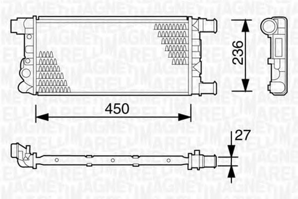 MAGNETI MARELLI - 350213103000 - Радиатор, охлаждение двигателя (Охлаждение)