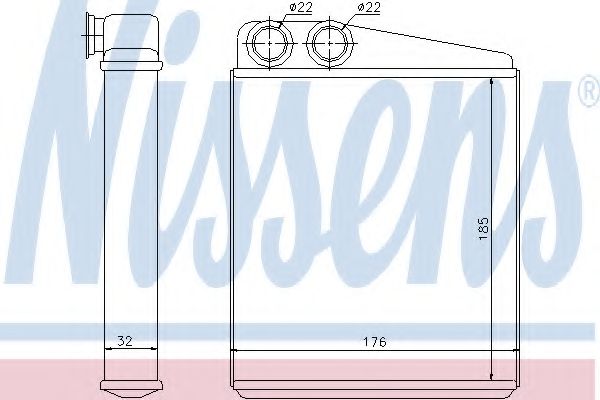 NISSENS - 70228 - Теплообменник, отопление салона (Отопление / вентиляция)