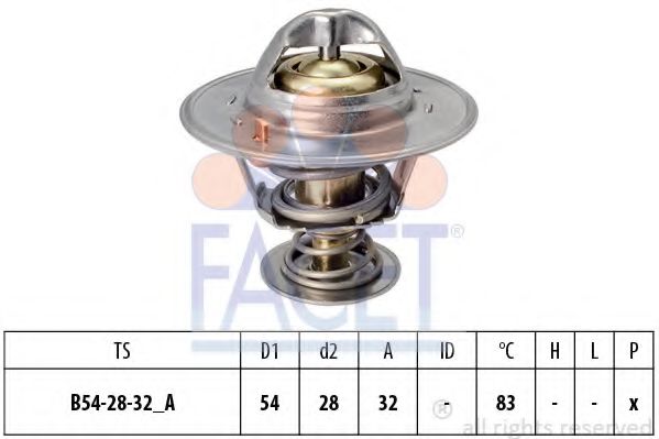 FACET - 7.8201S - Термостат, охлаждающая жидкость (Охлаждение)