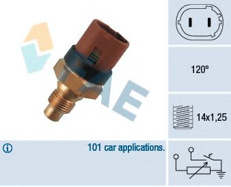 FAE - 34100 - Датчик, температура охлаждающей жидкости (Охлаждение)