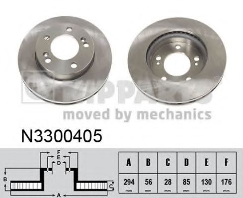 NIPPARTS - N3300405 - Тормозной диск (Тормозная система)