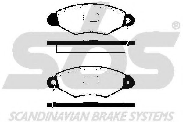 SBS - 1501223938 - Комплект тормозных колодок, дисковый тормоз (Тормозная система)