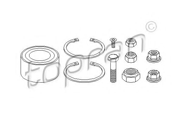 TOPRAN - 103 510 - Комплект подшипника ступицы колеса (Подвеска колеса)
