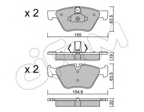 CIFAM - 822-917-0 - Комплект тормозных колодок, дисковый тормоз (Тормозная система)