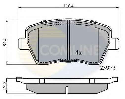 COMLINE - CBP0984 - Комплект тормозных колодок, дисковый тормоз (Тормозная система)