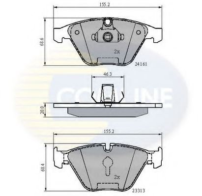 COMLINE - CBP02100 - Комплект тормозных колодок, дисковый тормоз (Тормозная система)