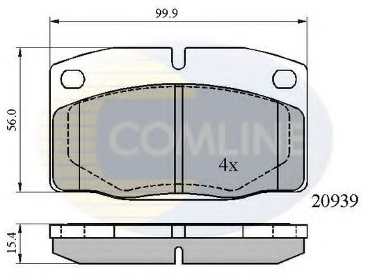 COMLINE - CBP0135 - Комплект тормозных колодок, дисковый тормоз (Тормозная система)