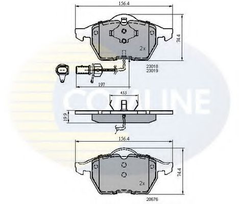 COMLINE - CBP11025 - Комплект тормозных колодок, дисковый тормоз (Тормозная система)