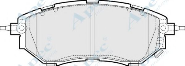 APEC BRAKING - PAD1455 - Комплект тормозных колодок, дисковый тормоз (Тормозная система)