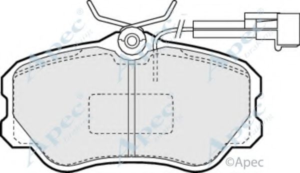 APEC BRAKING - PAD670 - Комплект тормозных колодок, дисковый тормоз (Тормозная система)