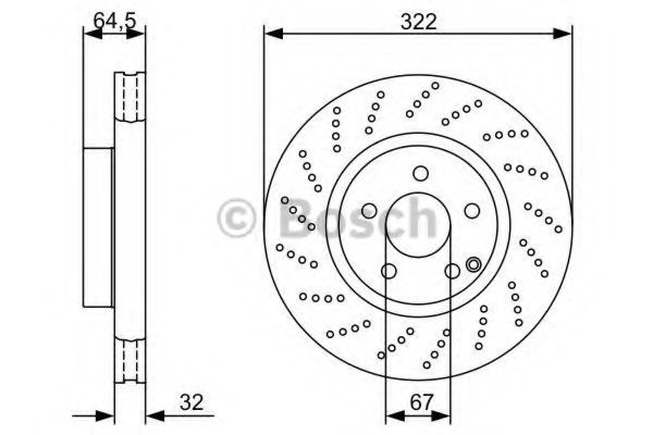 BOSCH - 0 986 479 408 - Тормозной диск (Тормозная система)