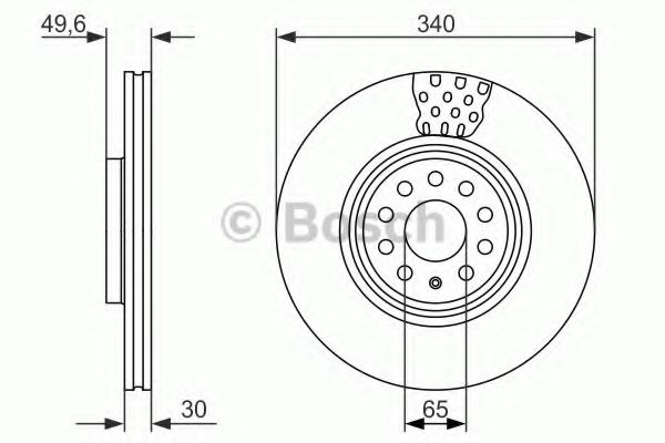 BOSCH - 0 986 479 734 - Тормозной диск (Тормозная система)