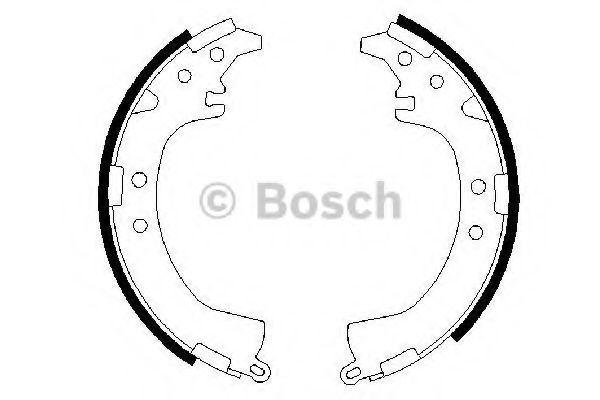 BOSCH - 0 986 487 595 - Комплект тормозных колодок (Тормозная система)