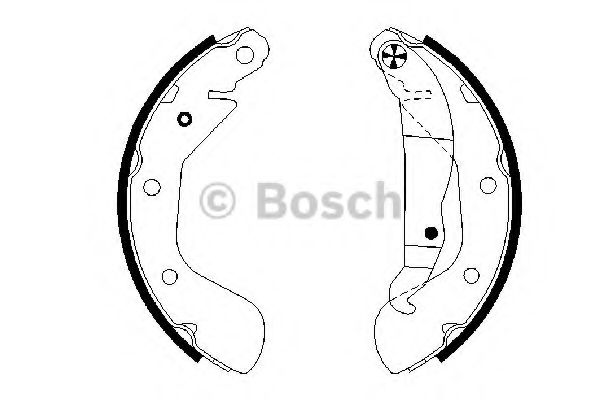 BOSCH - 0 986 487 614 - Комплект тормозных колодок (Тормозная система)