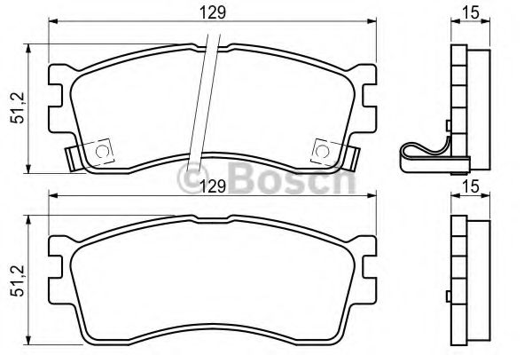 BOSCH - 0 986 494 144 - Комплект тормозных колодок, дисковый тормоз (Тормозная система)