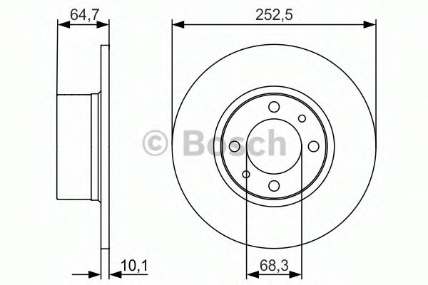 BOSCH - 0 986 479 988 - Тормозной диск (Тормозная система)