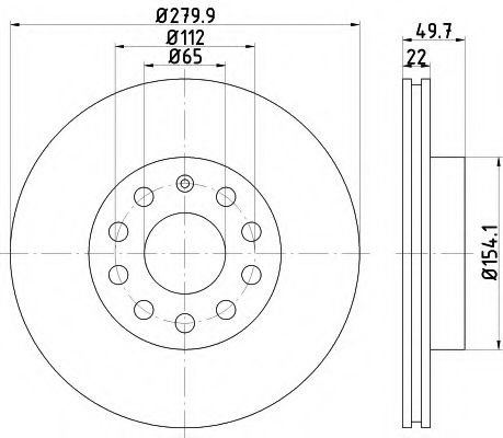 HELLA PAGID - 8DD 355 109-561 - Тормозной диск (Тормозная система)