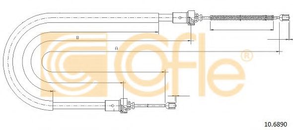 COFLE - 10.6890 - Трос, стояночная тормозная система (Тормозная система)