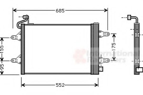 VAN WEZEL - 76005007 - Конденсатор, кондиционер (Кондиционер)